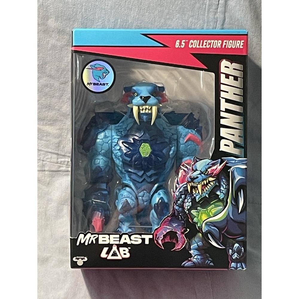NEW Mr. Beast Lab 6.5" Panther Collector Toy Action Figure Apex Moose Attack